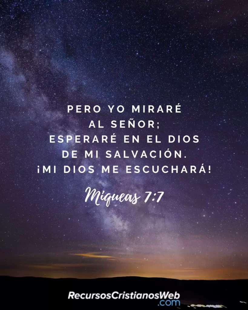 Miqueas 7:7 - Versículos Bíblicos de Esperanza en Dios