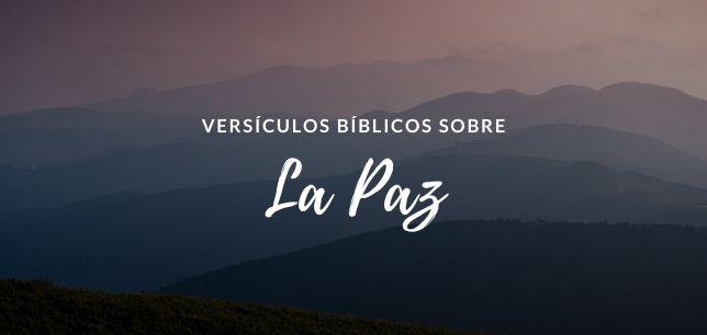 25 Versiculos De La Biblia Sobre La Paz Textos Biblicos