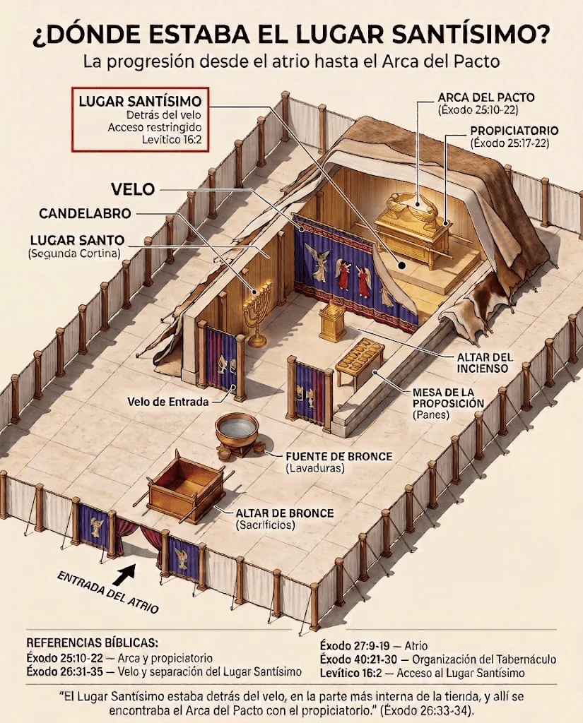Dónde estaba el Lugar Santísimo dentro del Tabernáculo